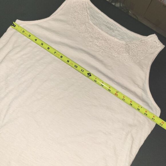 Talbots Pink Floral Neckline Sleeveless Top XL - Picture 7 of 8